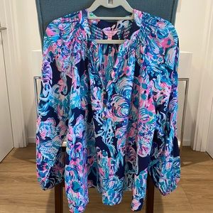 Barley Worn Lilly Pulitzer Elsa Silk Top